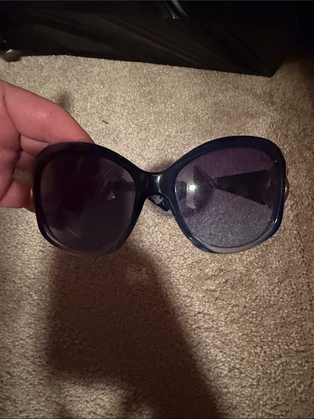 Juicy Couture Women's Navy Blue Oversized Sunglasses